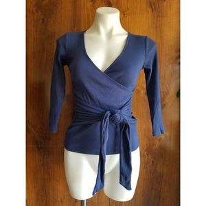 🆕 Express Blue Tie Front Blouse Top